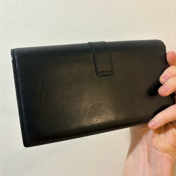 Saint Laurent Black Wallet with Silver Accent - Picture 2 of 9